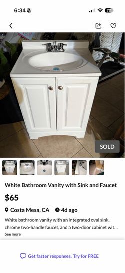 24” White Compact All Inclusive Vanity