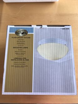 Hampton Bay flush mount fixture in white