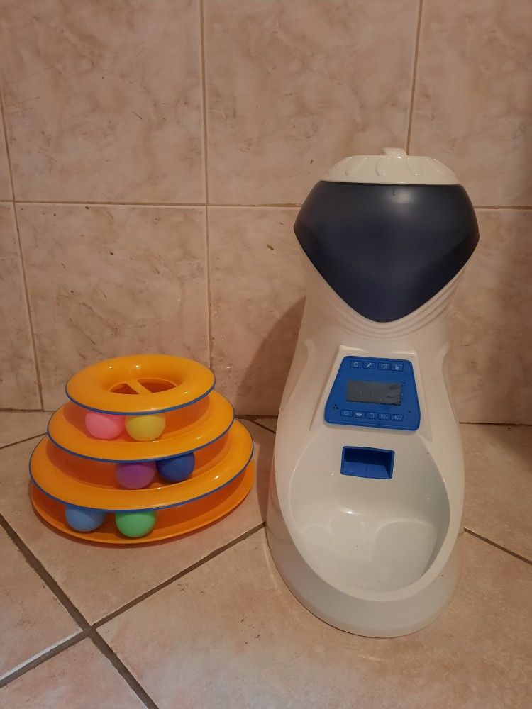 Automatic Pet Feeder And Toy $30 For Both