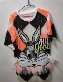 Ms. Bunny multi color sequin shirt dress