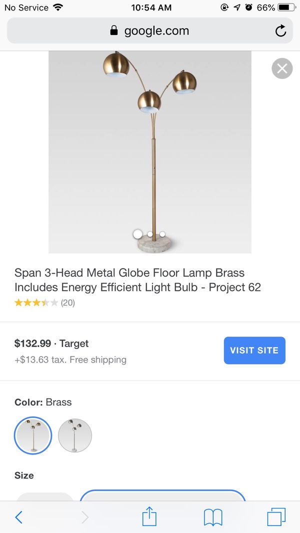 Project 62 Span Globe Arc Floor Lamp 3 Head Metal For In Chicago Il Offerup