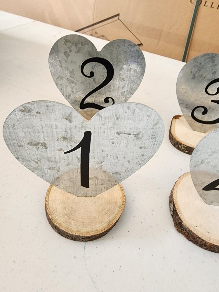 Wedding Table Numbers 1-8