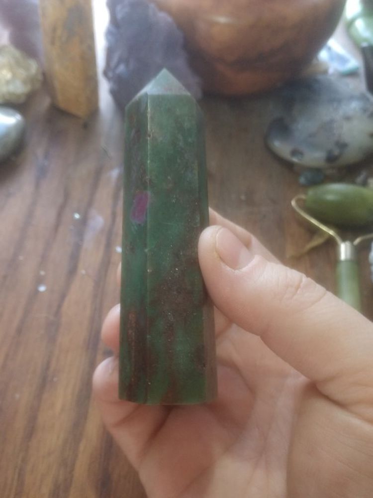 Ruby Zoisite Crystal Tower