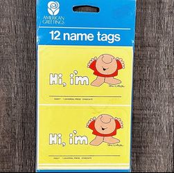 New 12-Pack American Greetings Ziggy Name Tags