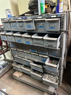 Hardware organizers with lots of hardwares included just for $250.00