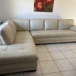 FREE!! Beige Leather couch