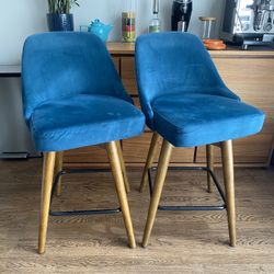 West Elm Swivel Counter Height Chairs