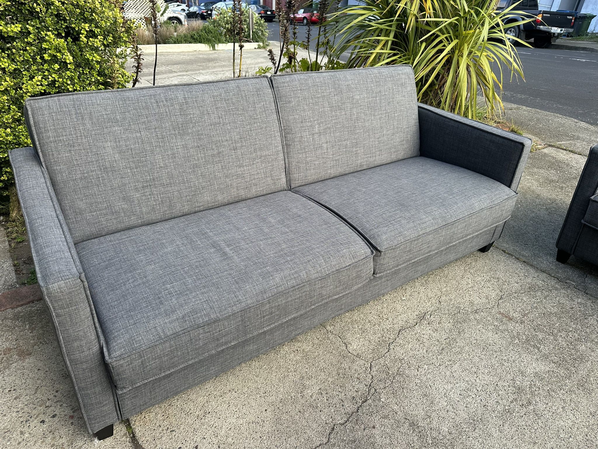 Dark Gray Loveseat Sofa Bed with Storage-FREE Delivery