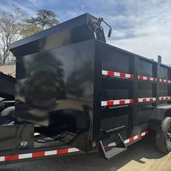 New 14ft Long Heavy Duty 7000lbs axles Scissor Lift Hydraulic Dump Trailer with Accessories 💪🏻