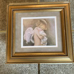 Picture Of Angel Boy With A Rabbit