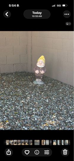 Antique Cement Disney 7 Dwarf set
