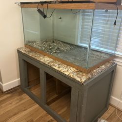 100 Gallon Tank, Lighting, And Stand  *AS IS*