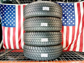 4 Used Tires Size: P255/70R18  Bridgestone Dueler A/T RH-S Ride Comfort-Focused All-Terrain Tire Good on Highway P255 70 18 On-Road All-Terra