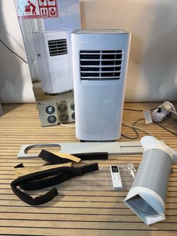 8500 BTU Coolblus Portable Air Conditioners, Portable AC Cool Up to 360 Sq.Ft, 3 IN 1 with Remote Control, Sleep Mode, Window Kit, No Wall or Window I