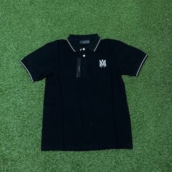 Amiri MA Logo Black Polo Shirt