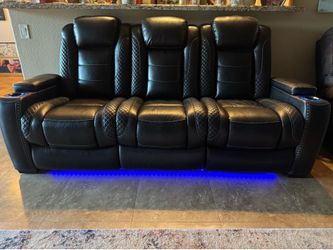 Ashley Party Time Reclining Couch with Warranty