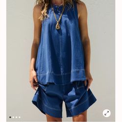 Free People Strada Set (US XS) in Dark Denim