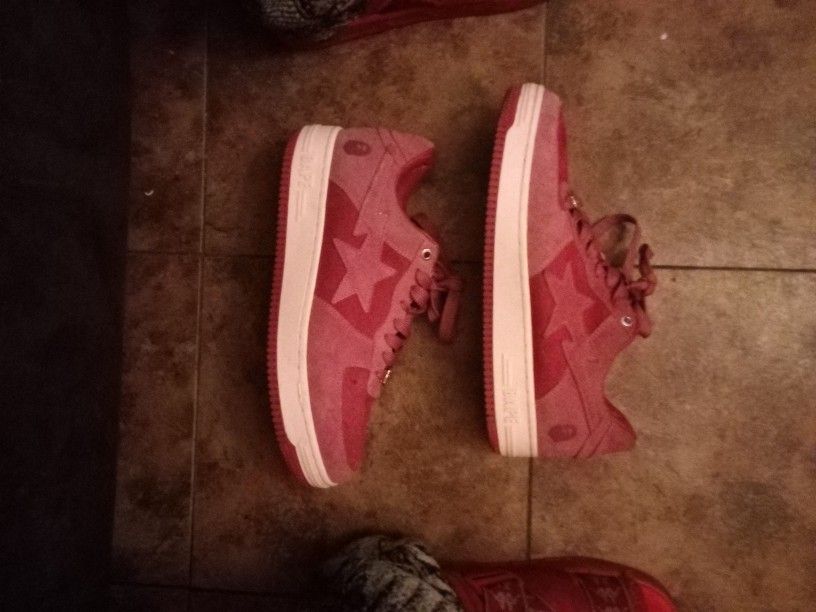 Pink Suede Bape