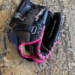 Louisville Slugger Youth Pink Baseball Glove DIVA Series EZ-LOC LEFT Hand