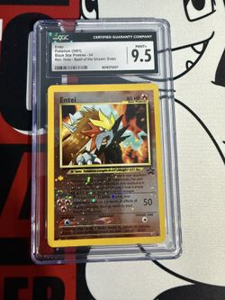 Entei #34 Reverse Holo 2001 Black Star Movie Promo 9.5 Mint +