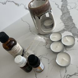 Small Burner With Essential Oil Bundle 