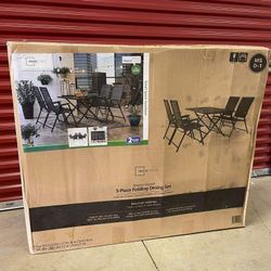 Greyson Square Patio 5 Piece Folding Dining Set