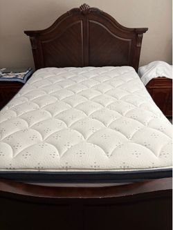 Serta queen mattress and bed frame