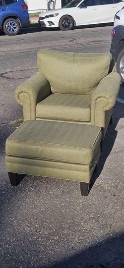 Ethan Allen Armchair And Ottoman 
