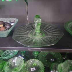 Uranium Glass Serving Tray