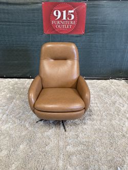 Genuine Leather Swivel Recliner Chair NEW Wayfair 