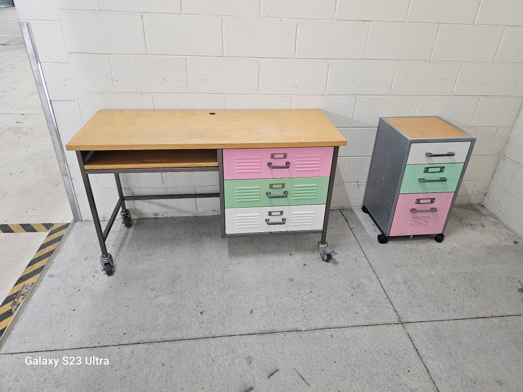 Pottery Barn Locker Metal Desk