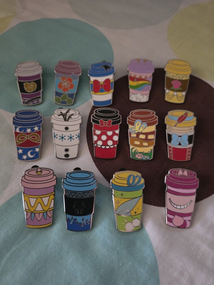 Disney Coffee Cup Mystery Pins