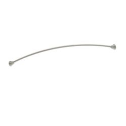 57-in To 60-inTension Mount Brushed Nickel Tension Single Curve Adjustable Shower Rod