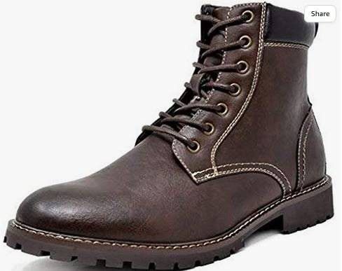 NEW Size 13 Men Motorcycle Boots Zip Oxford Dress Ankle Boot Faux Fur Lining