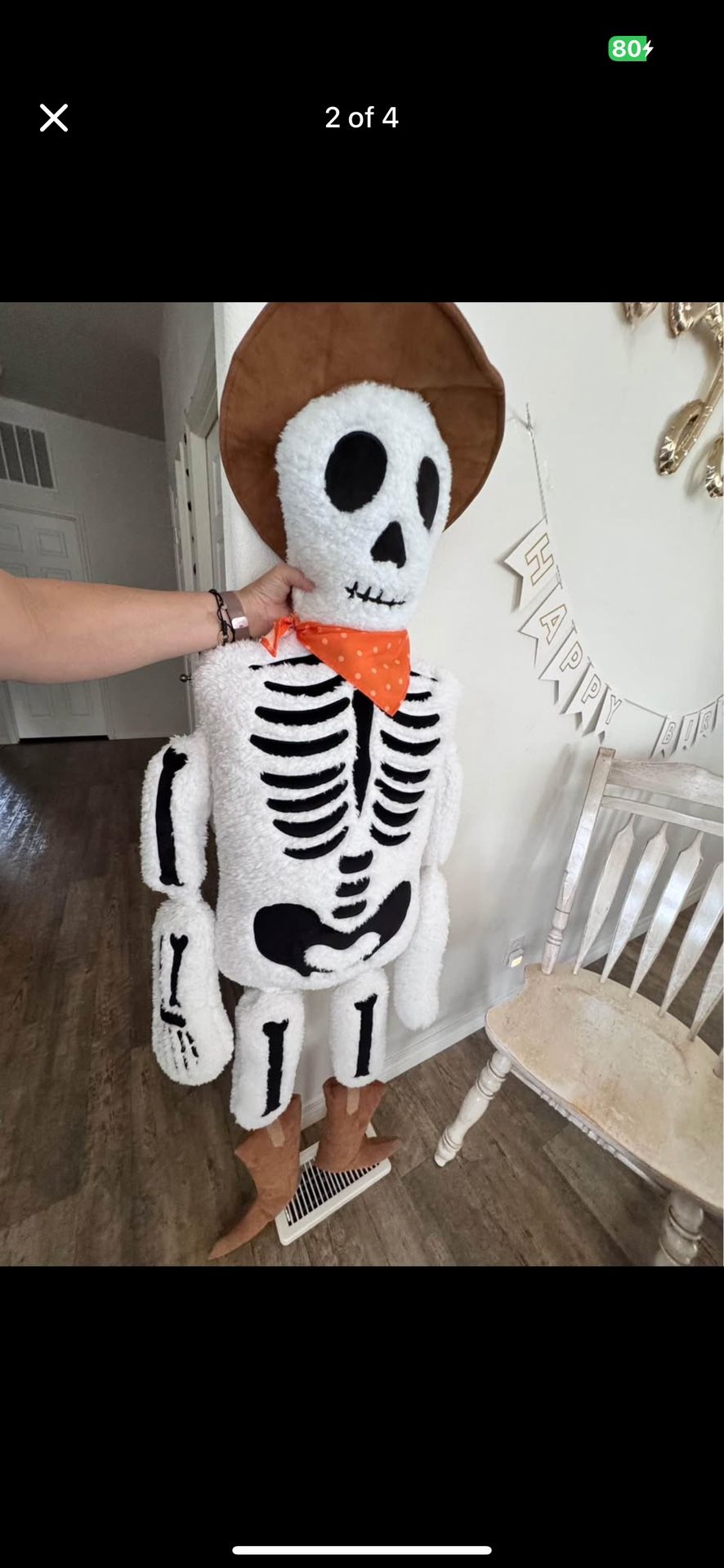 Skeleton Pillow 5ft 