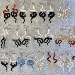 Custom Resin Snake Earrings