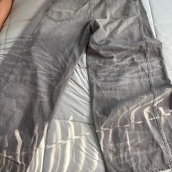 Gray Washed barrel Denim Jeans