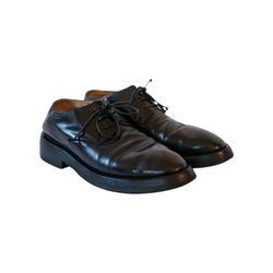 Marsell Mentone Pelle Leather Vitello Derby Nero Size 45 US 12