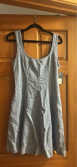 Denim Sleeveless A-Line Dress with Tags