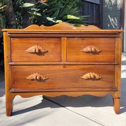Antique Mid-19th Century American Victorian Solid Walnut Carved Chest of Drawers