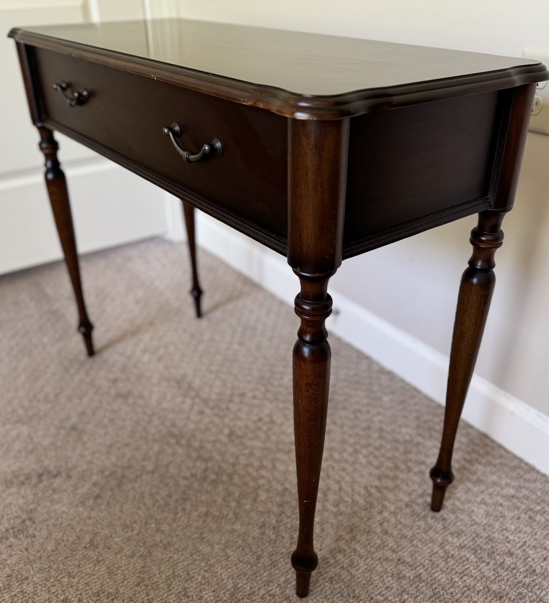 Vintage Bombay Company Inc. Console Table Desk Wooden Vanity Side Table 1999