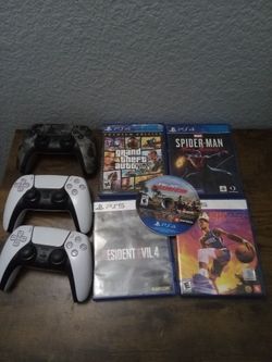 PS5 controllers and games