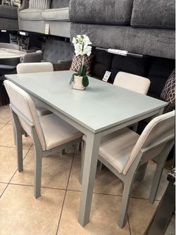 5 pc dining set - grey