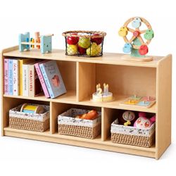 Brand new Stepwise Montessori Shelf 5-Cube Wood Storage Cabinet