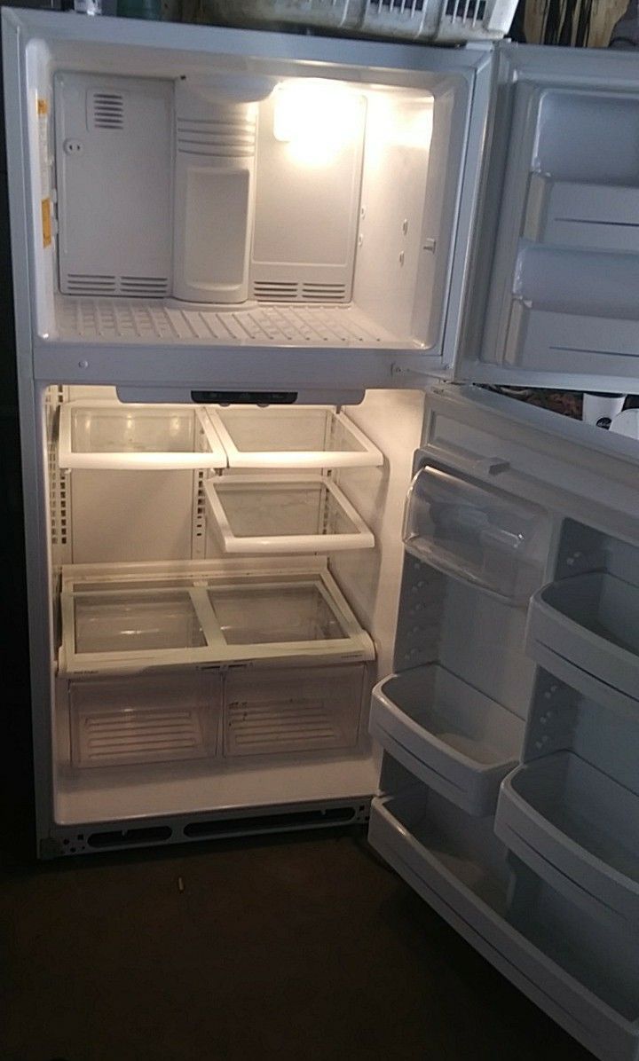 GE Upright White Refrigerator