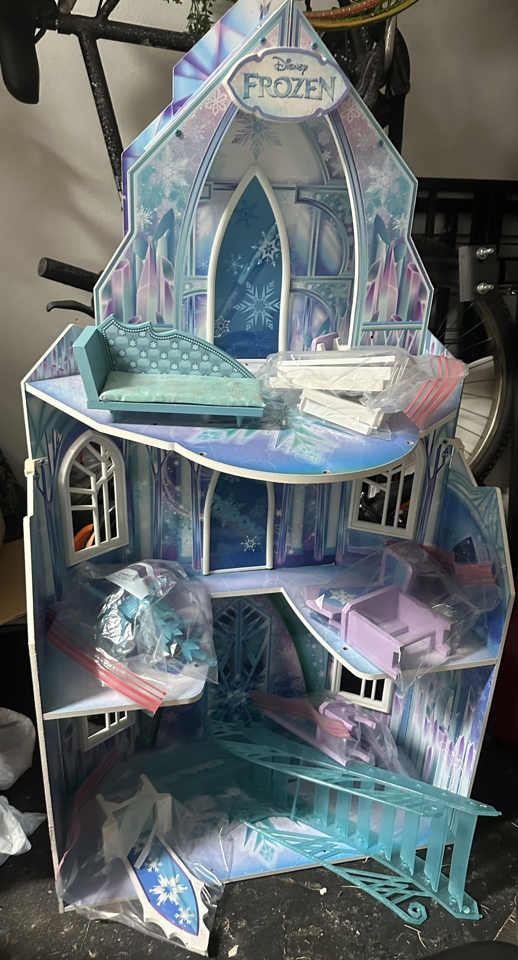 Disney Frozen Ice Castle Dollhouse By Muskrat