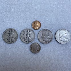 Lot of (6) Pcs Coins