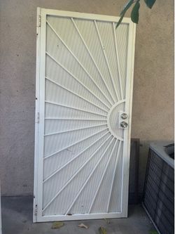 Metal White Screen Door