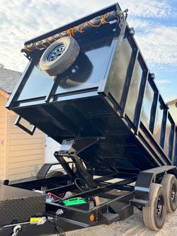 Brand New 12ft Long SCISSOR LIFT Hydraulic Dump Trailer FULLY LOADED 💪🏻