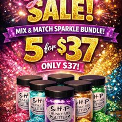 Chunky Mix Glitter For Crafts Nails & Face Painting 